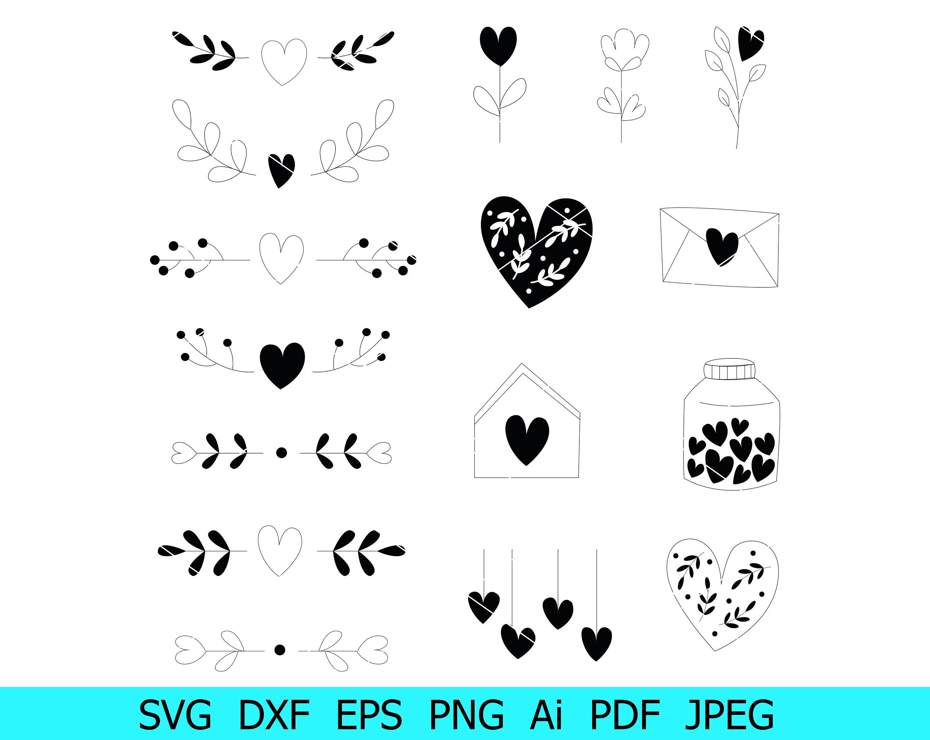 Download Heart Svg Stylized Heart Svg Heart Clipart Svg Heart Etsy