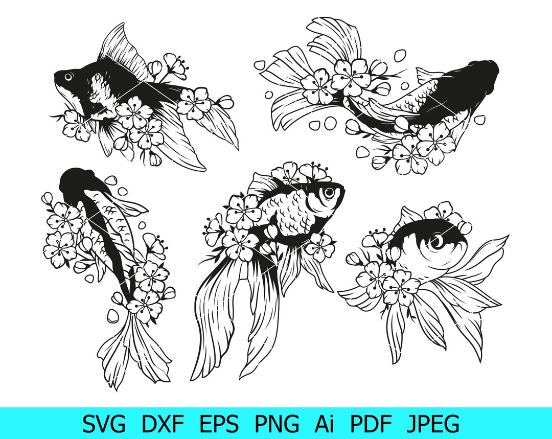 Fish Svg, Koi Fish Svg, Koi Fish Clipart, Fish Vector Bundle,japanese ...