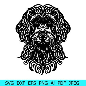 Golden Doodle svg, Cani svg, Animal Silhouette, Animal svg, Goldendoodle Clipart, Goldendoodle Head svg, Pet face png, Cricut Cutting Files