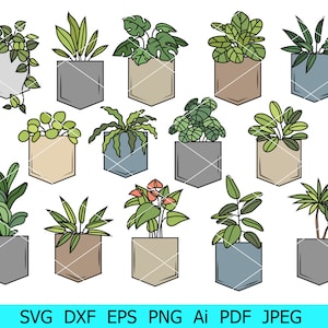 Fleur en poche SVG, Floral Pocket SVG, Fleur SVG, Pocket Png, Plantes en poche SVG, Plantes Cricut, Chemise Poche Png, Clipart numérique