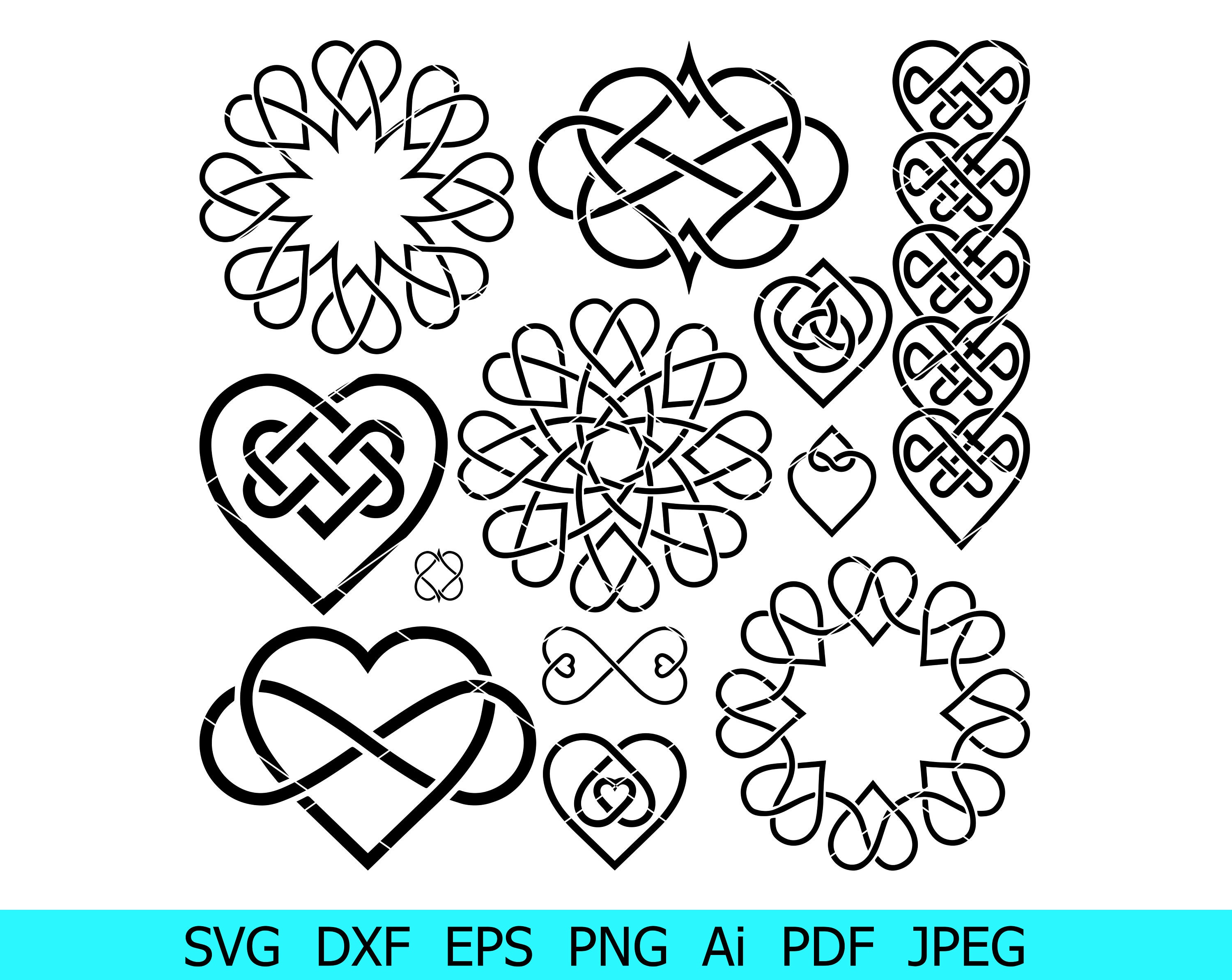 Download Celtic heart knot svg Celtic love knot svg Celtic wedding | Etsy