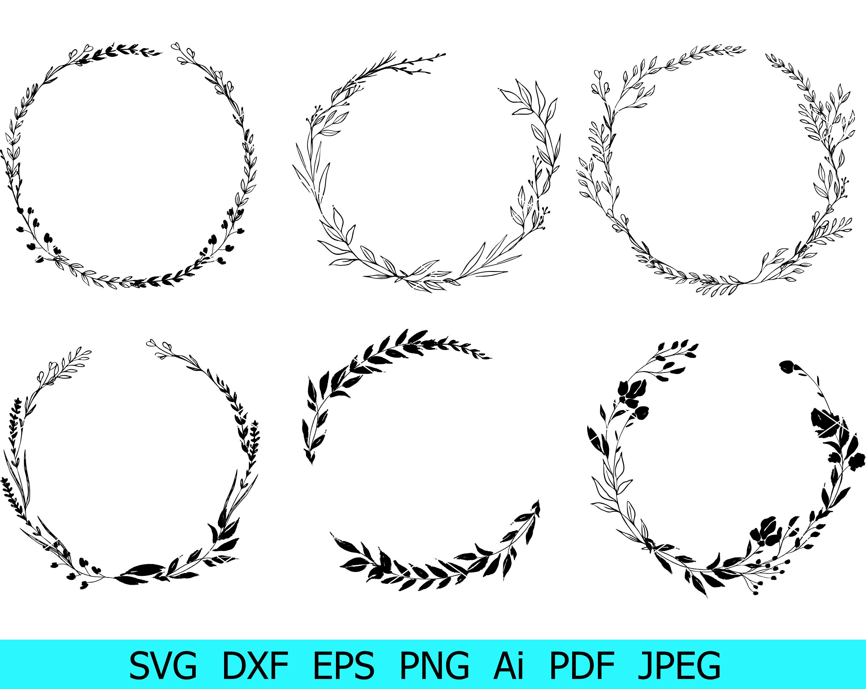 Download Laurel Wreath Svg Wreath Floral Ornaments Svg Wedding ...