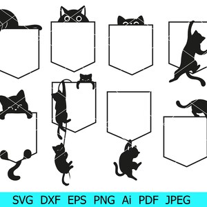 Chat Svg, furtivement Сat Svg, gracieux Kitty Svg, Svg Animal, animaux de compagnie Svg, chat mignon Svg, Halloween, chaton Svg, ludique chat Png, chats Bundle Svg