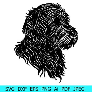 Golden Doodle svg, Cani svg, Animal Silhouette, Animal svg, Goldendoodle Clipart, Goldendoodle Head svg, Pet face png, Cricut Cutting Files