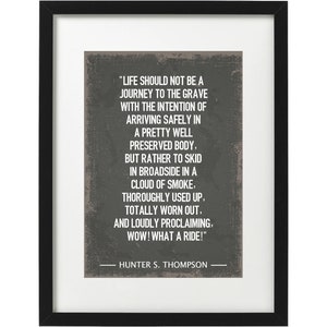 Hunter S Thompson quote art print