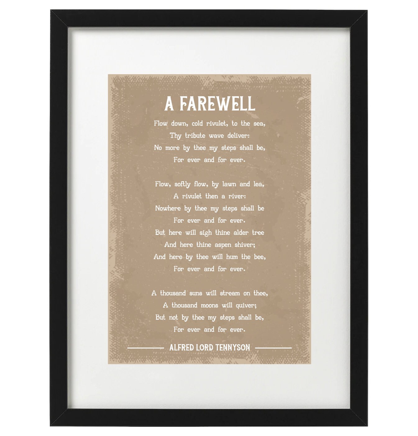 Alfred Lord Tennyson A Farewell Poem Etsy UK