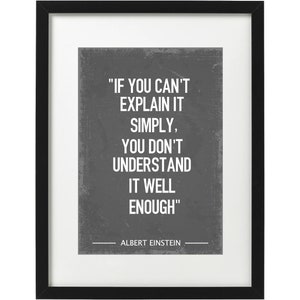 Albert Einstein quote art print