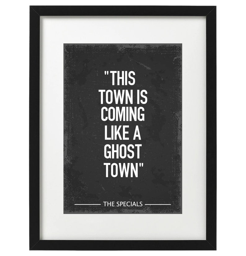 The Specials Ghost town lyrics art print