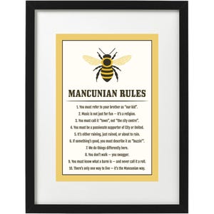 Manchester rules / Mancunian art print