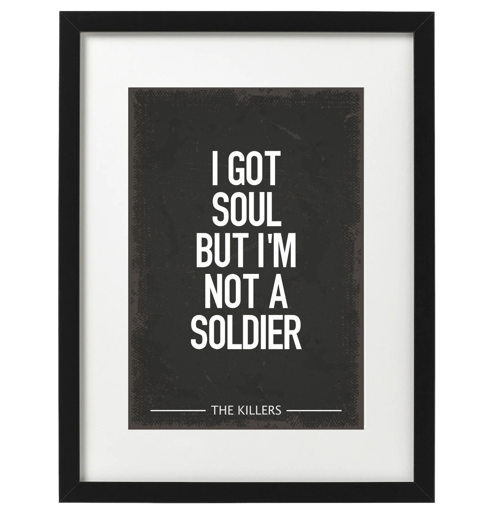 The killers all of these things that i ve done lyric art etsy
