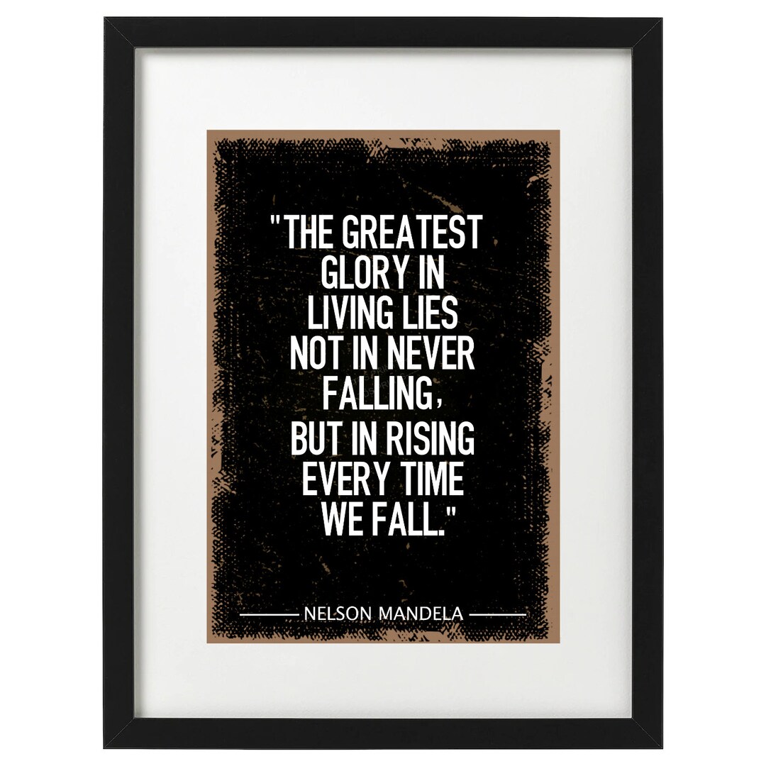 Nelson Mandela Quote Art Print - Etsy