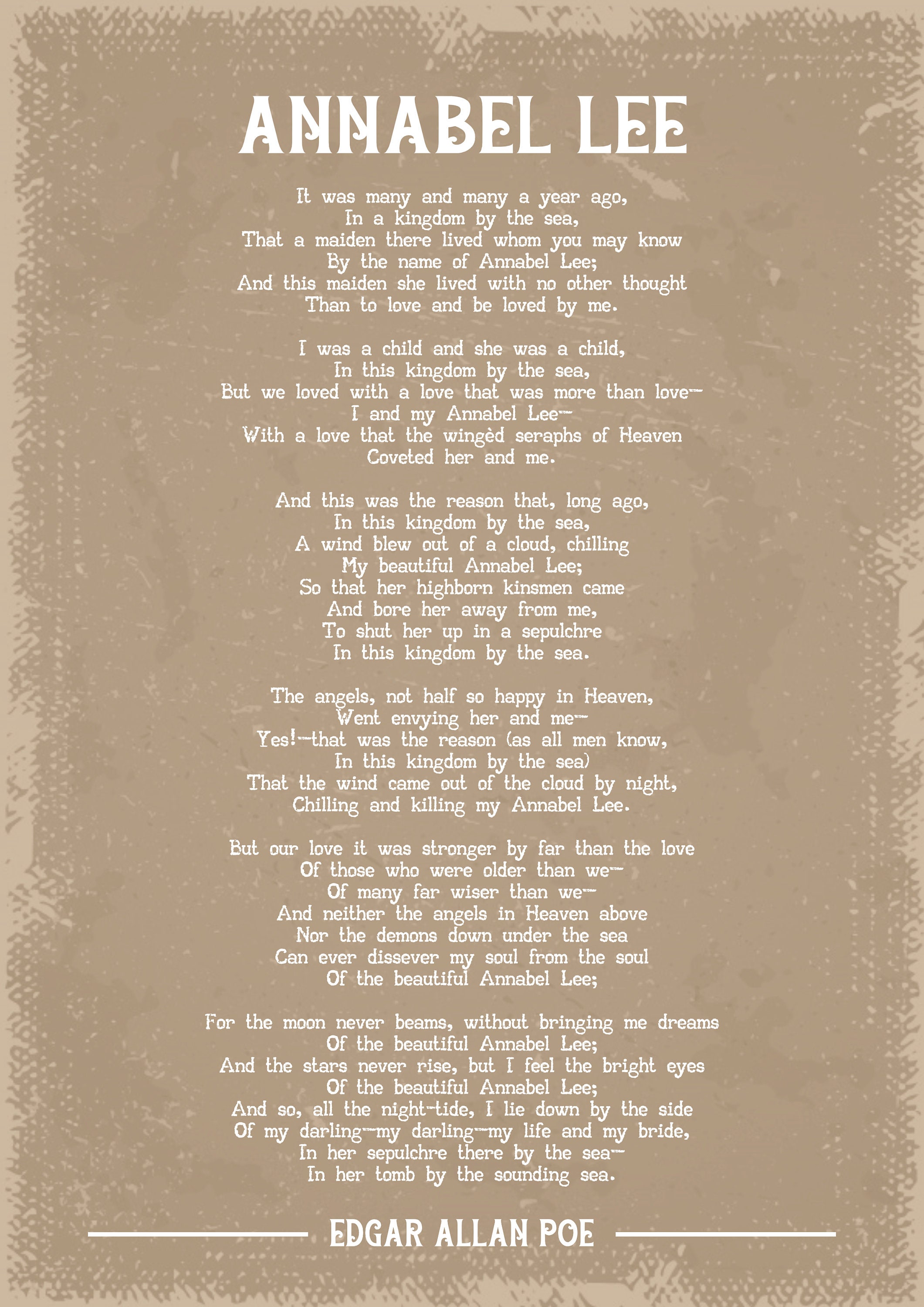 Annabel Lee by Edgar Allan Poe