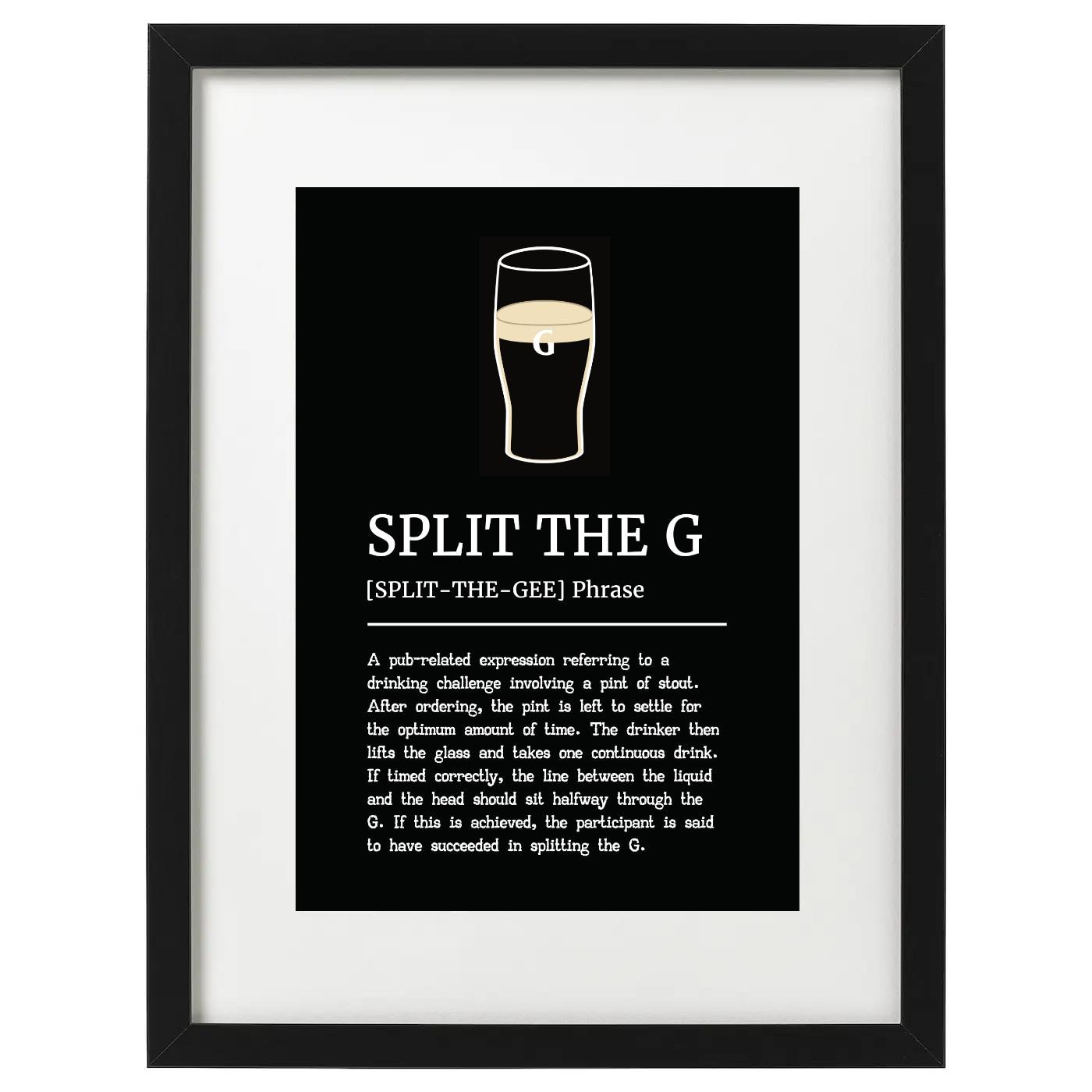 Split the G Definition Art Print - Etsy