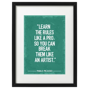 Pablo Picasso quote art print