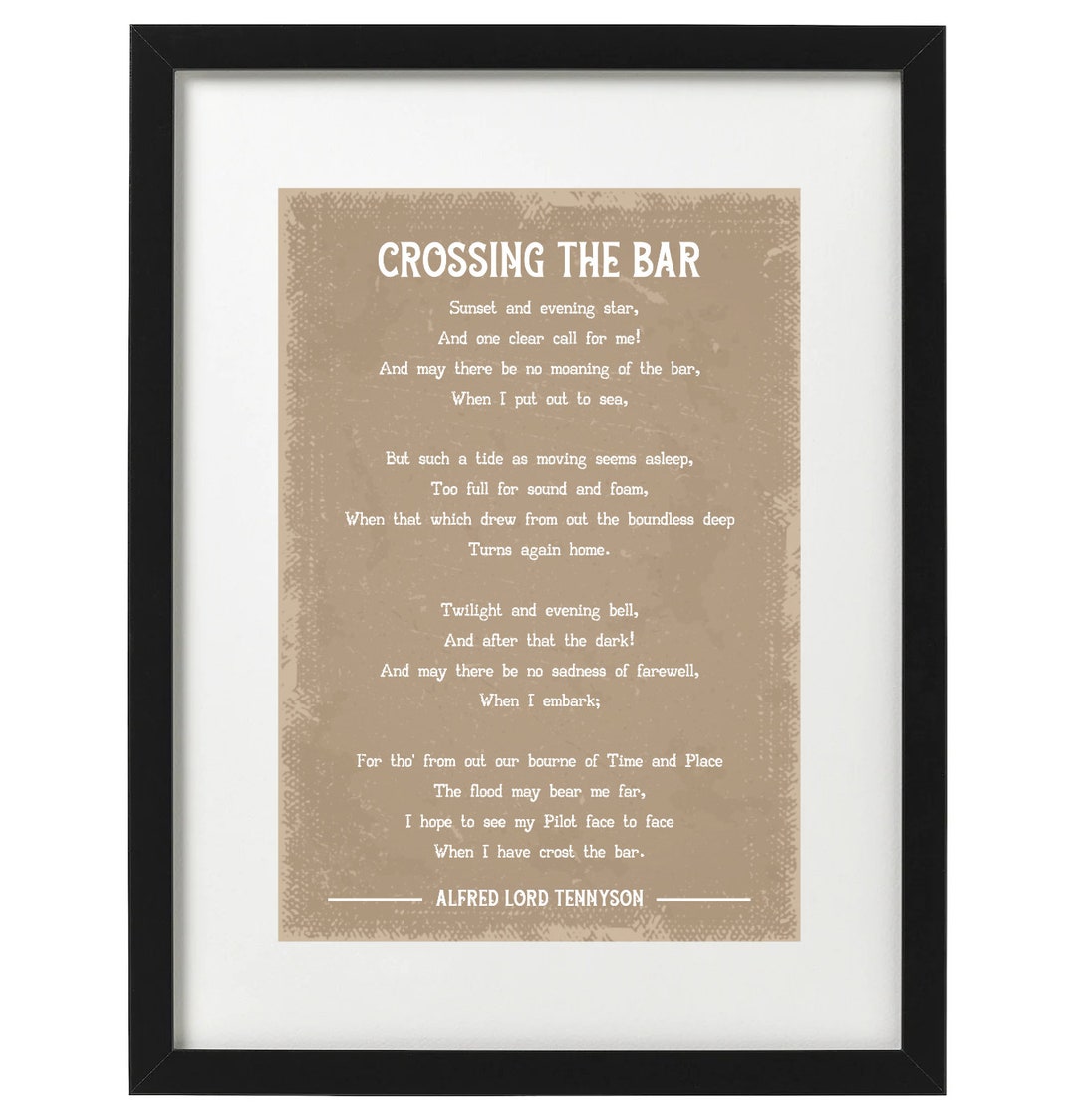 Alfred Lord Tennyson Crossing the Bar Poem Art Print Etsy