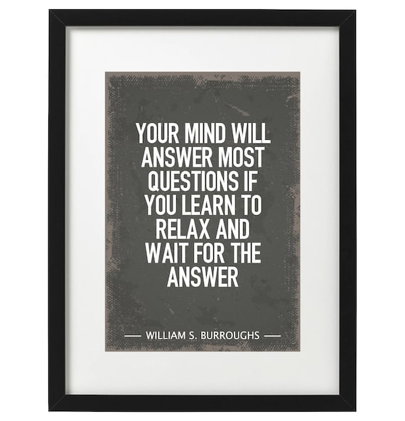 William S. Burroughs Quote Art Print - Etsy UK