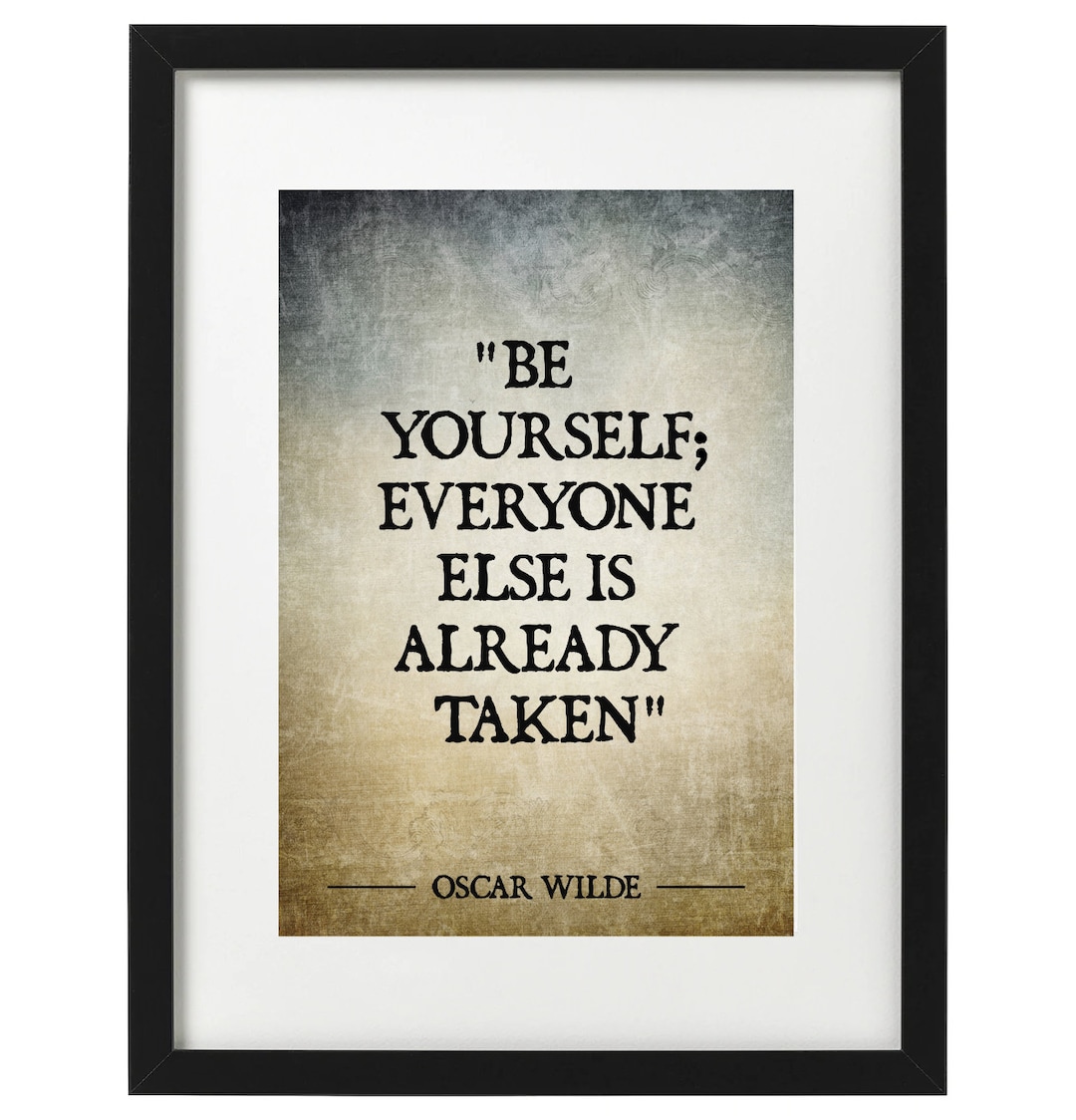Oscar Wilde Quote Art Print Etsy