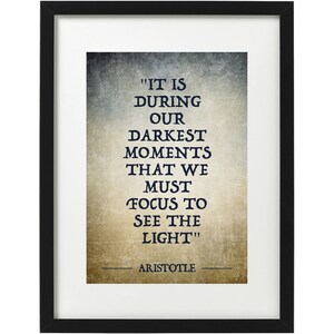 Aristotle philosophy quote art print