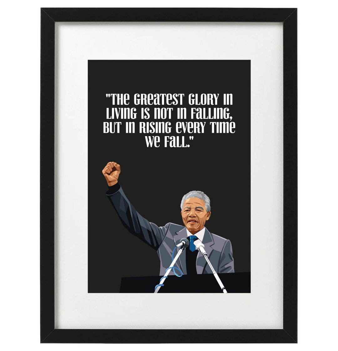 Nelson Mandela Quote Art Print - Etsy