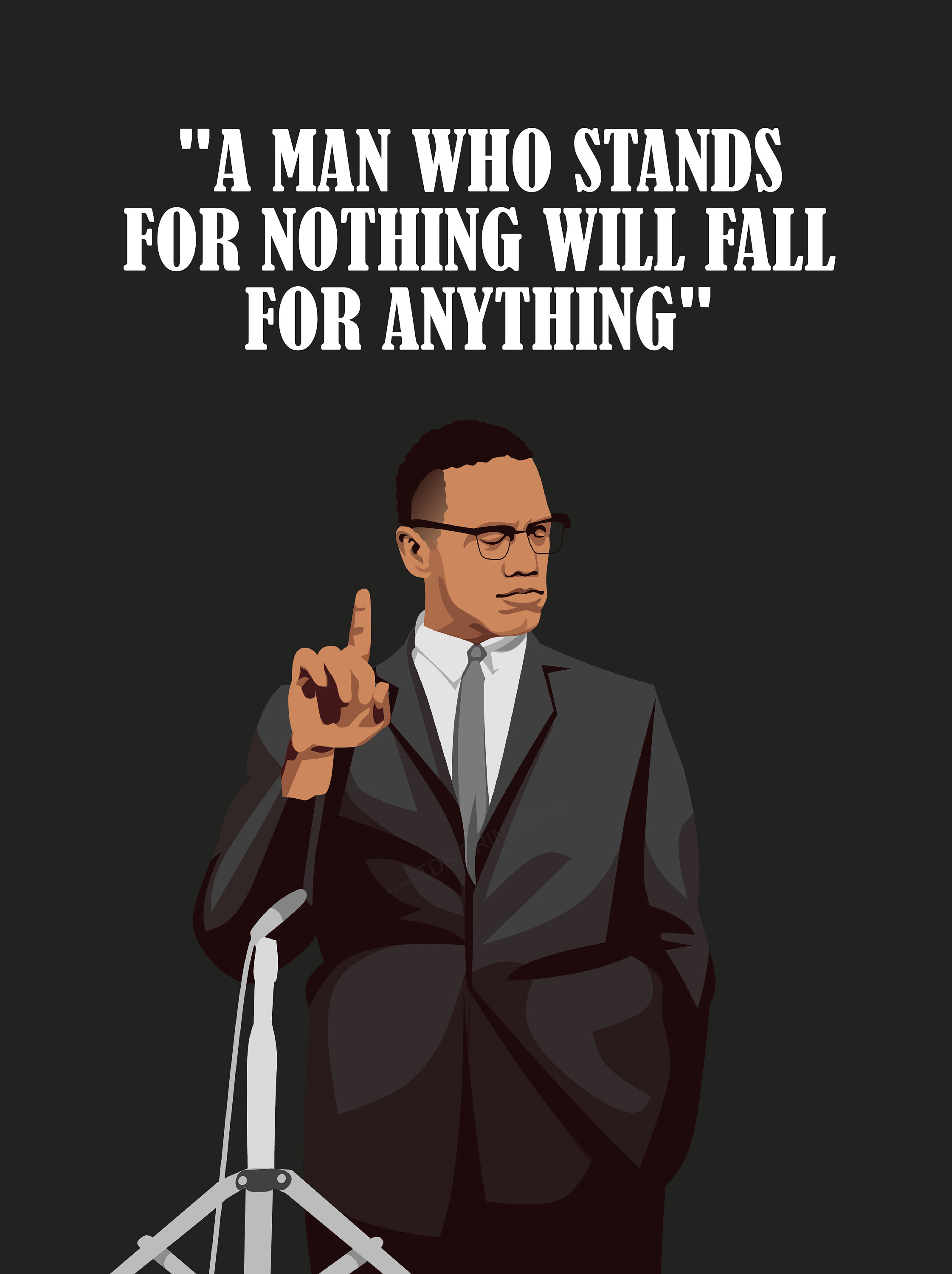 Malcolm X Quote Art Print Etsy