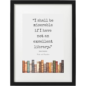 Jane Austen Pride and prejudice quote art print