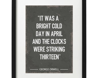 George Orwell 1984 quote art print