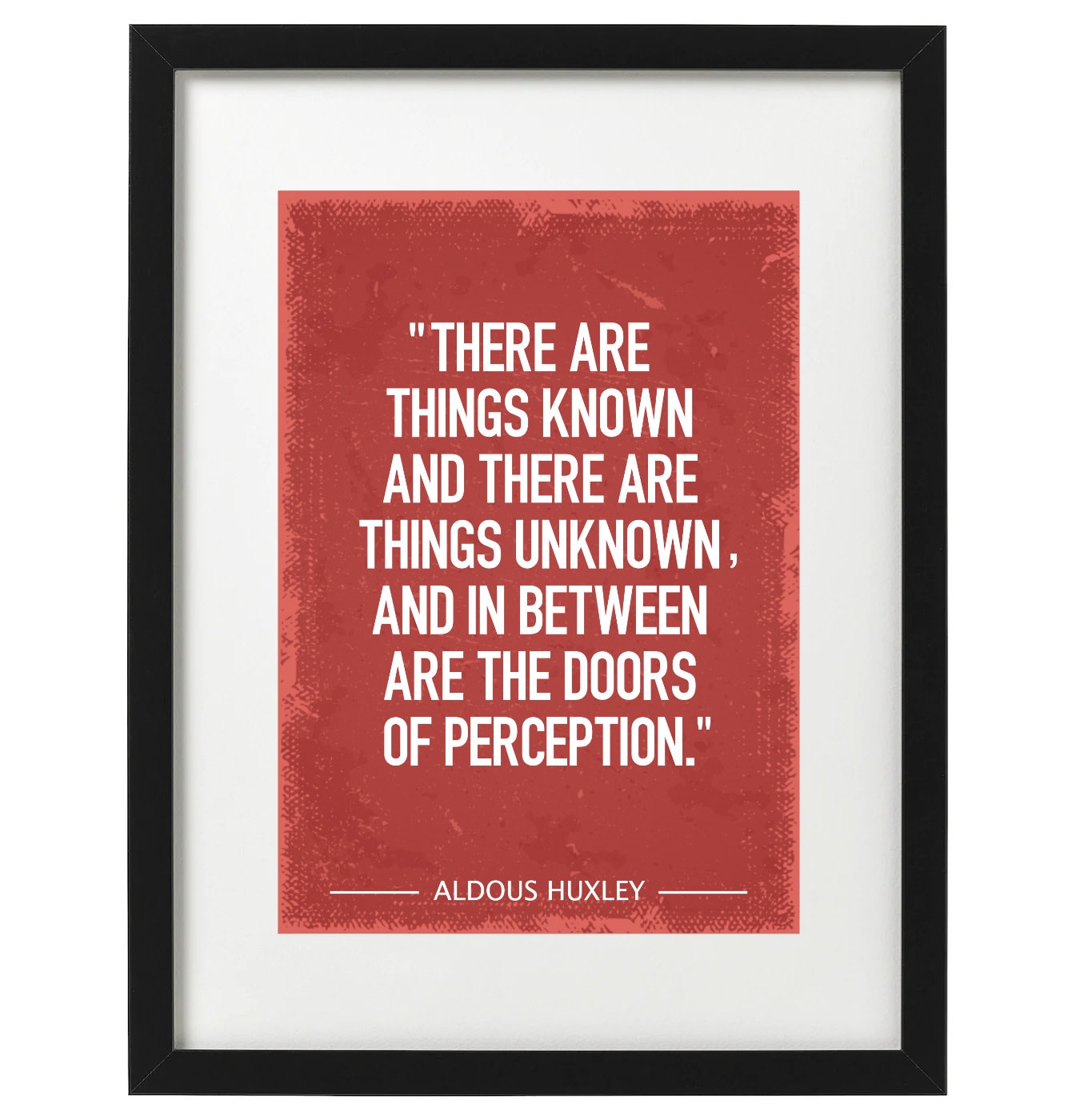 Aldous Huxley Doors of perception quote art print Etsy