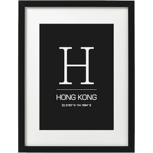 Hong Kong typography art print