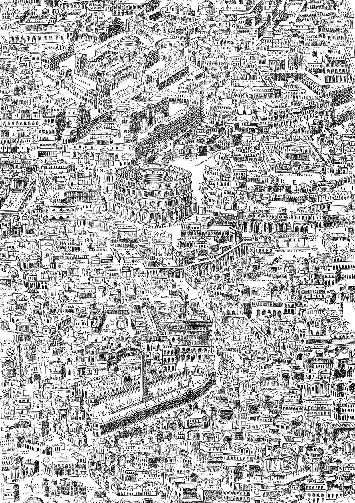 Ancient Rome Map Art Print. Etsy