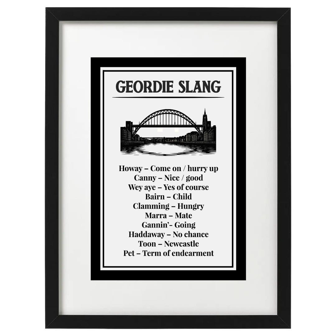Geordies Rabbit Geordie Slang / Newcastle Art Print - Etsy