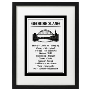 Geordie slang / Newcastle art print