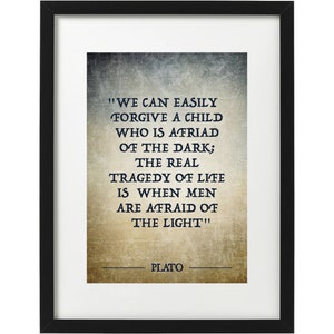 Plato philosophy quote art print