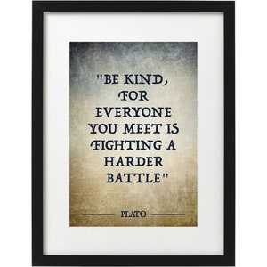 Plato philosophy quote art print