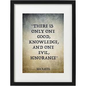 Socrates philosophy quote  art print