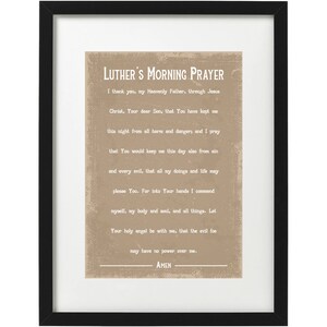 Luthers Morning Prayer Christian Art Print - Etsy
