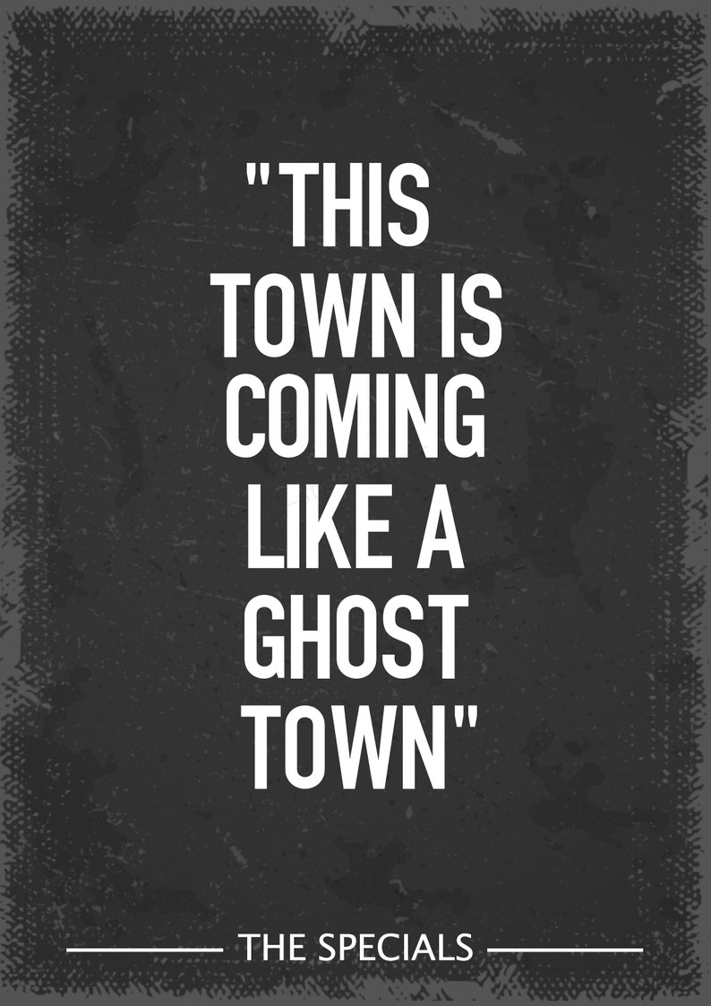 The Specials Ghost town lyrics art print
