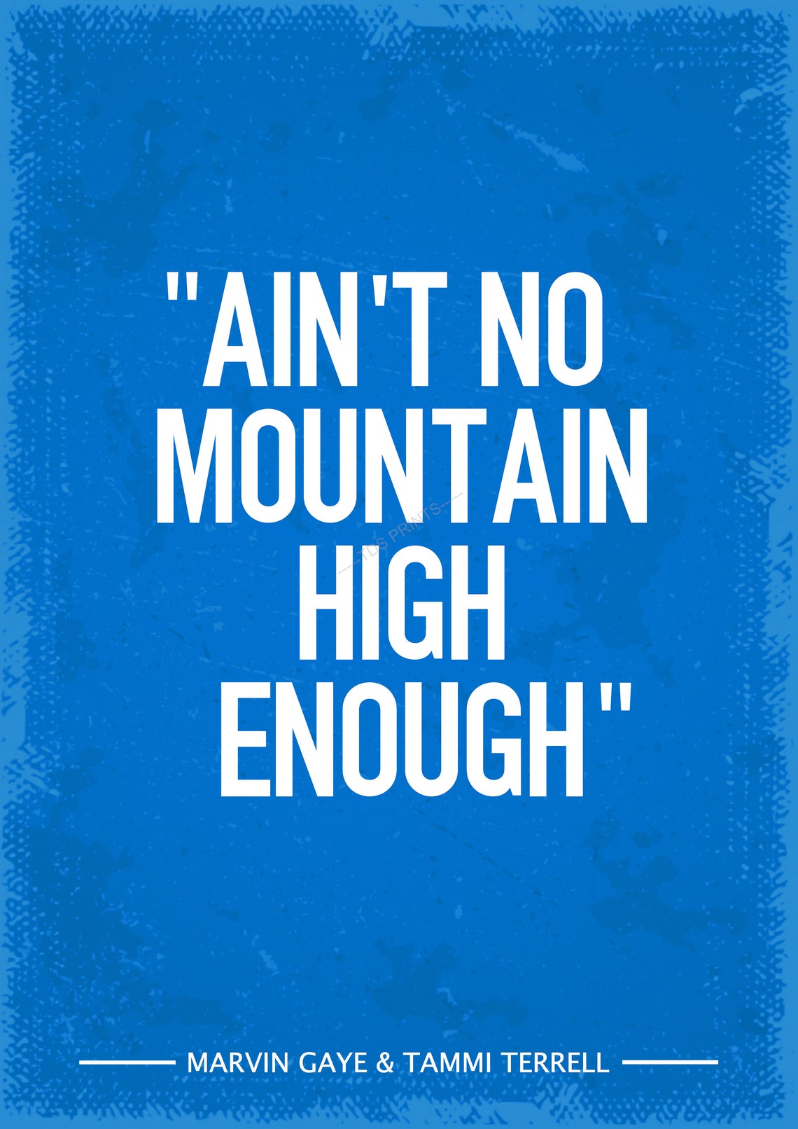 Marvin Gaye Ain T No Mountain High Enough Marvin Gaye ain't no mountain high enough art print | Etsy