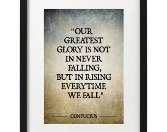 Confusius philosophy quote art print