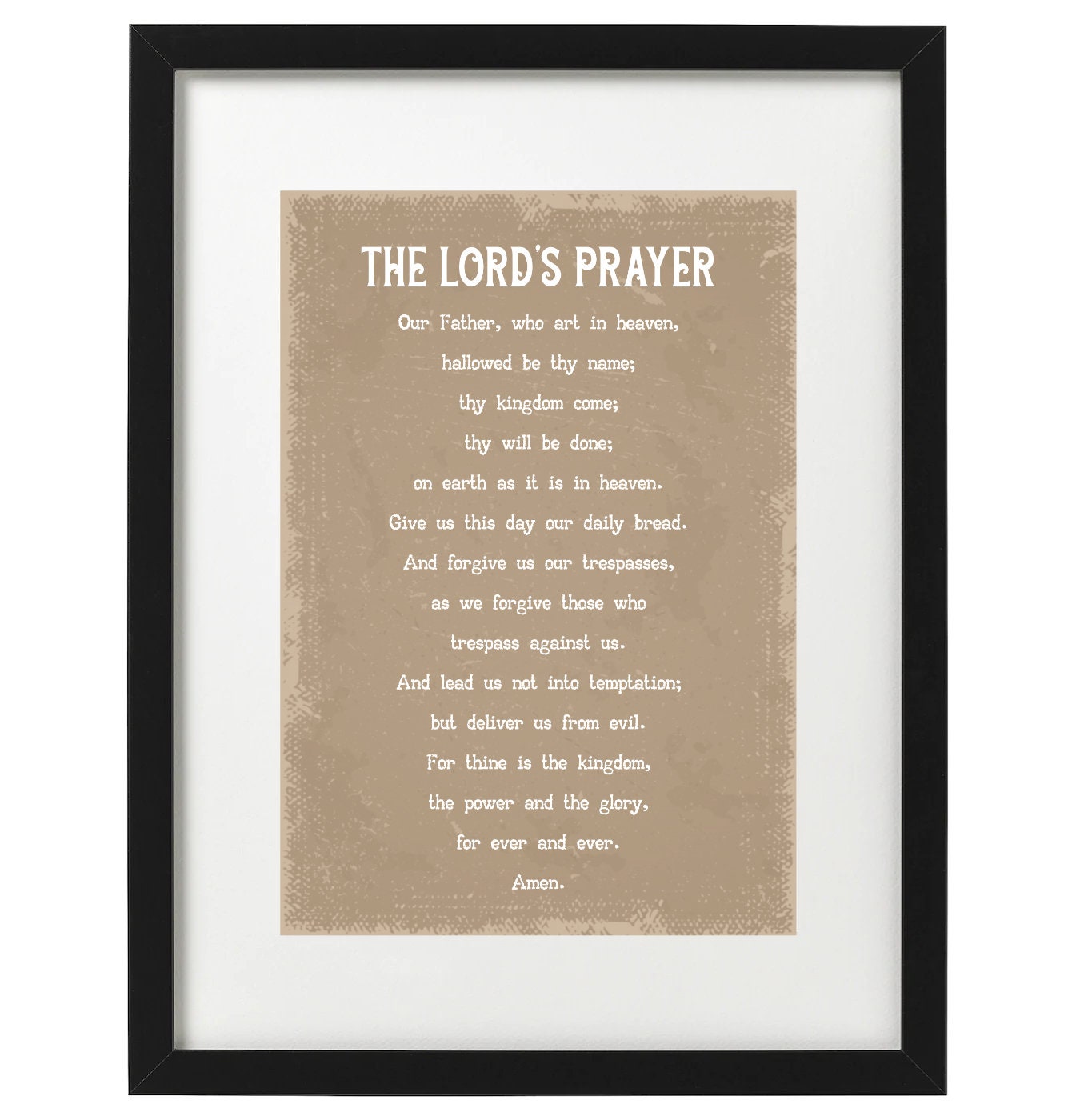 The Lords Prayer Art Print Etsy Australia