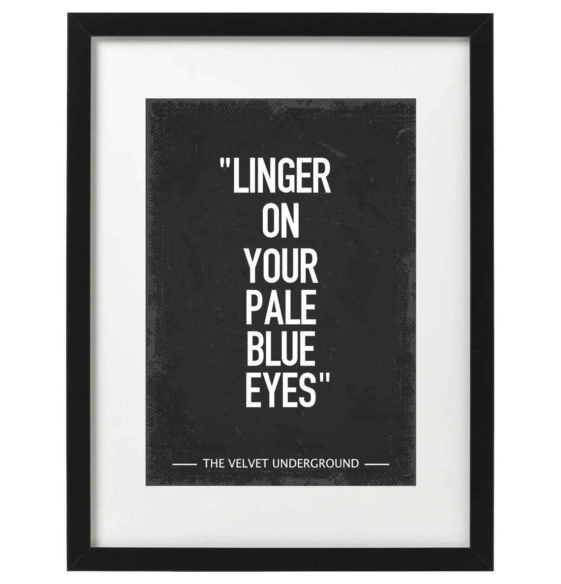 The Velvet Underground Pale blue eyes lyrics art print Etsy