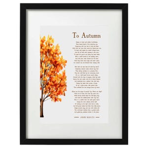 John Keats to autumn art print