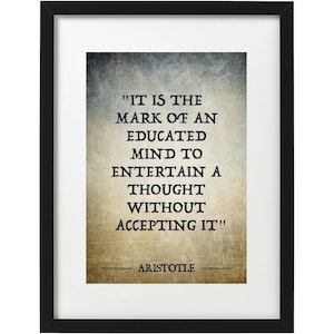 Aristotle phillosophy quote art print