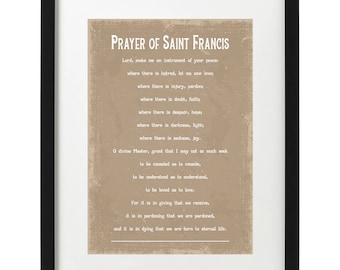 The Prayer of St Francis art print