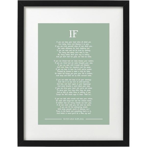 If Rudyard Kipling - Etsy UK