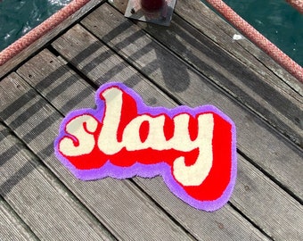 Tapis capitonné duveteux Slay / % 100 fait main