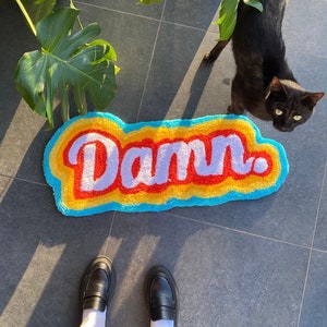 Damn Rainbow Fluffy Tufted Rug / %100 Handmade - Etsy