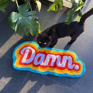 Damn Rainbow Fluffy Tufted Rug / %100 Handmade