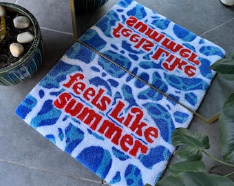 Feels Like Summer Fluffy Tufted Rug Water Textured Rug