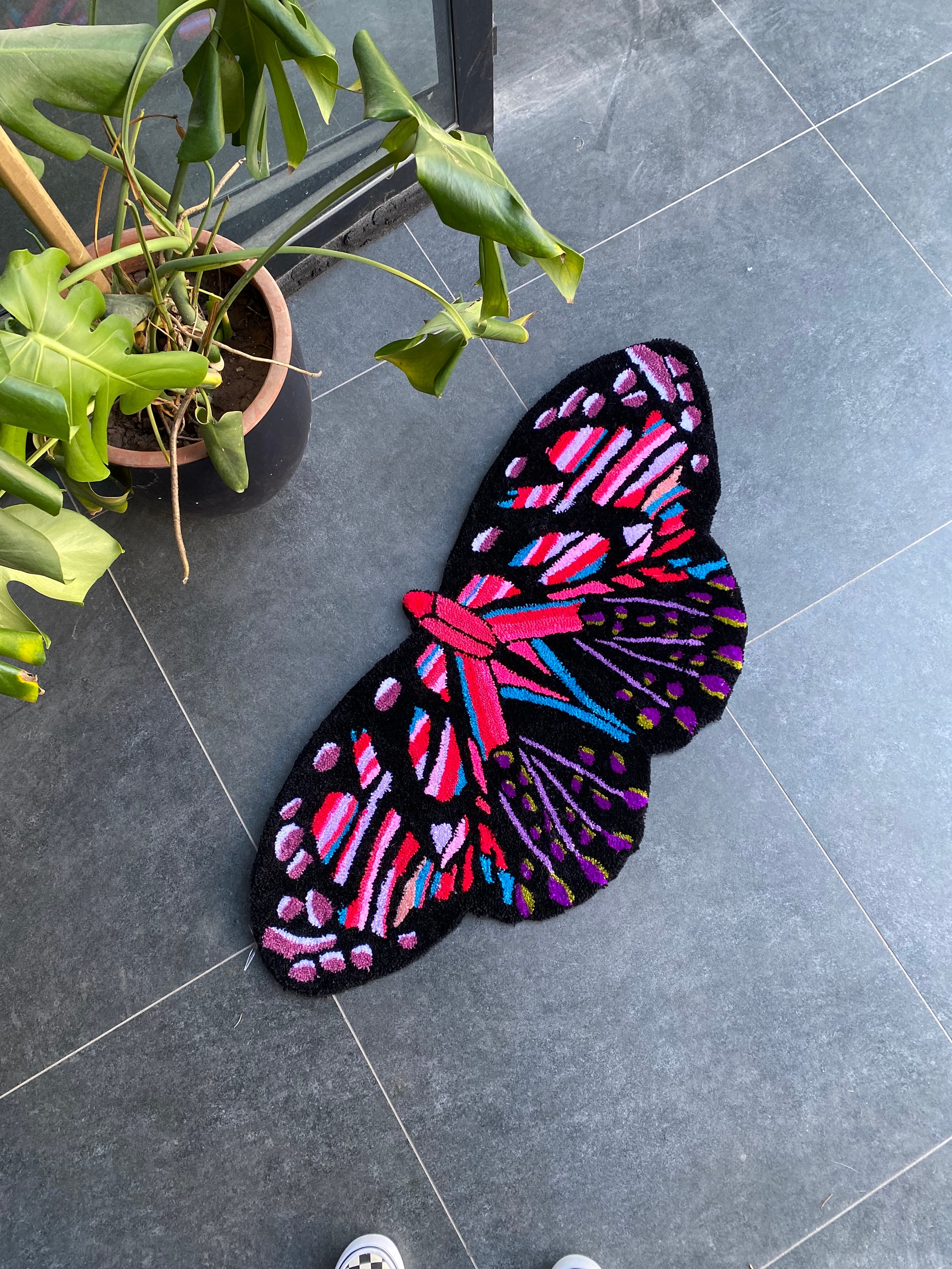 Buffy Rugs Colorful Butterfly Fluffy Tufted Rug / %100 Handmade - Etsy