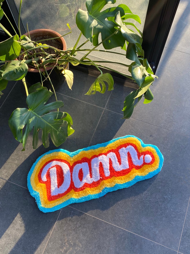 Damn Rainbow Fluffy Tufted Rug / %100 Handmade - Etsy
